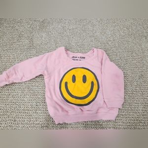 Jean & June toddler sweatshirt bundle. Size 2-3T. Pink happy face & black